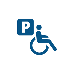 Parking accessible aux personnes à mobilité réduit