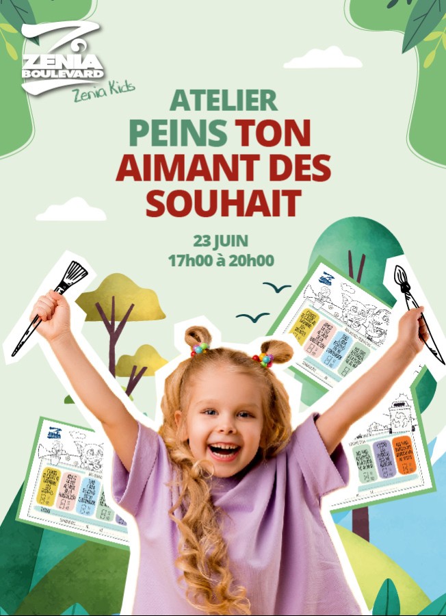 Atelier Zenia Kids : Peins ton Aimant avec tes résolutions !